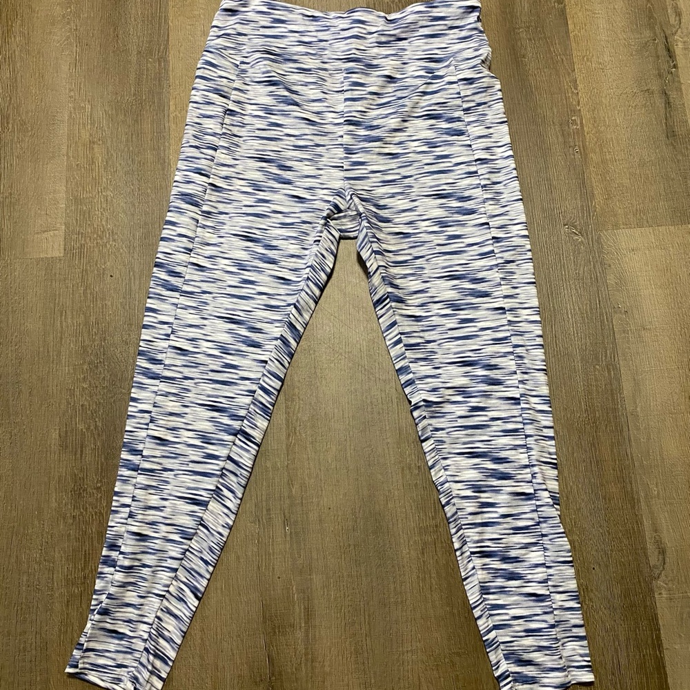 Zone Pro Navy and White Striped Leggings
